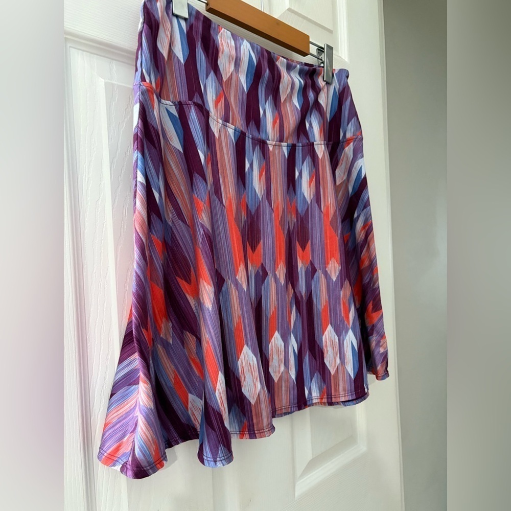 Prana women’s Taj printed A-line skirt size medium purple pink - Picture 7 of 8
